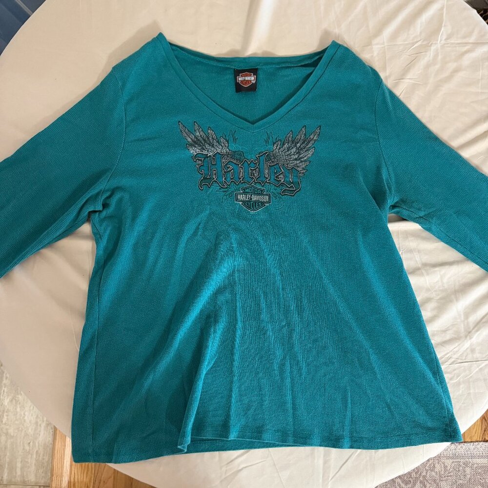 Harley Davidson Teal Longsleeve